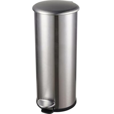 Helit Cubo de basura el zinc 20 litros, cubo de basura acero inoxidable, cubo de pedal, papelera Helit Cubo de basura el zinc 20 litros, cubo de basura acero inoxidable, cubo de pedal, papelera