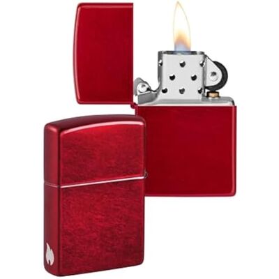 Zippo Encendedor a Prueba de Viento Diseño de Llama Rojo Caramelo Recargable Reutilizable Diseño a Prueba de Viento Caja de Regalo Hecho en EEUU Exclusivo en Amazon Zippo Encendedor a Prueba de Viento Diseño de Llama Rojo Caramelo Recargable Reutilizable Diseño a Prueba de Viento Caja de Regalo Hecho en EEUU Exclusivo en Amazon
