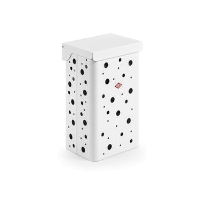 WESCO Cesto para la colada individual en color blanco mate de chapa de acero con recubrimiento en polvo, 1 x 32 litros de plástico blanco apto para equipamiento de armario, dimensiones: 34,5 x 27,0 x WESCO Cesto para la colada individual en color blanco mate de chapa de acero con recubrimiento en polvo, 1 x 32 litros de plástico blanco apto para equipamiento de armario, dimensiones: 34,5 x 27,0 x
