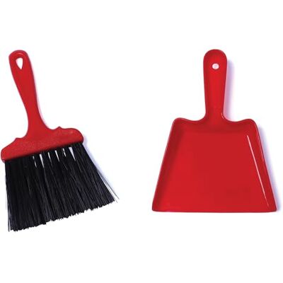 LifeChic Set recogedor y escobilla Rojo, cerdas Resistentes, Mango con Agujero LifeChic Set recogedor y escobilla Rojo, cerdas Resistentes, Mango con Agujero