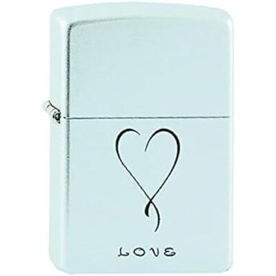 Zippo - 60001335 Love - Latón Satinado Cromo - Mechero Zippo - 60001335 Love - Latón Satinado Cromo - Mechero