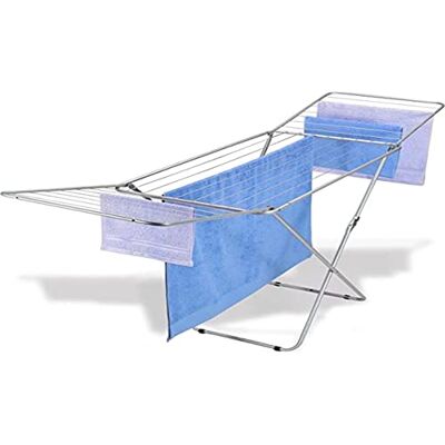Metaltex Tendedero Horizontal, Acero, Gris, 20 m, Metaltex Tendedero Horizontal, Acero, Gris, 20 m,
