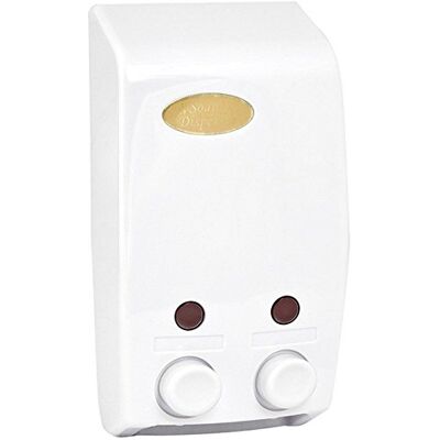 Garcia de Pou García de Pou 160.72 Dispenser de Jabón, 2 x 400 ml, 13.7 x 8 x 25 cm, 1 unidades, Blanco Garcia de Pou García de Pou 160.72 Dispenser de Jabón, 2 x 400 ml, 13.7 x 8 x 25 cm, 1 unidades, Blanco