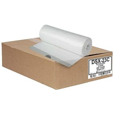 ULTRASAC Aluf Plastics Bolsas de basura transparentes de 23 a 26 galones, 0.9 mil, con cordones, se adaptan a botes de basura Slim Jim, 28.5 x 39 pulgadas, paquete de 200 unidades, para el hogar, oficina, ULTRASAC Aluf Plastics Bolsas de basura transparentes de 23 a 26 galones, 0.9 mil, con cordones, se adaptan a botes de basura Slim Jim, 28.5 x 39 pulgadas, paquete de 200 unidades, para el hogar, oficina,