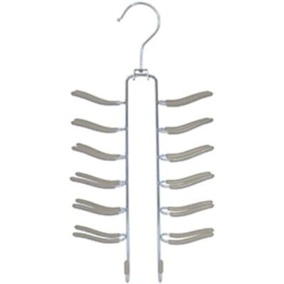 MSV Juego de 12 Perchas de Acero Revestidas de Plástico para Cinturones, Corbatas y Accesorios Solución de Almacenamiento Antideslizante, Resistente y Práctica 31 x 15 cm Taupe MSV Juego de 12 Perchas de Acero Revestidas de Plástico para Cinturones, Corbatas y Accesorios Solución de Almacenamiento Antideslizante, Resistente y Práctica 31 x 15 cm Taupe