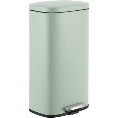 happimess Curtis Bote de basura de 8 galones con apertura escalonada, resistente a las huellas dactilares, moderno, minimalista para el hogar, cocina, lavandería, oficina, dormitorio, baño, happimess Curtis Bote de basura de 8 galones con apertura escalonada, resistente a las huellas dactilares, moderno, minimalista para el hogar, cocina, lavandería, oficina, dormitorio, baño,