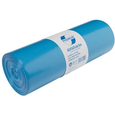 Deiss Premium bolsas de residuos, 575 mm x 1000 mm x 0,07 mm, rollo de 25 Pro, Azul Deiss Premium bolsas de residuos, 575 mm x 1000 mm x 0,07 mm, rollo de 25 Pro, Azul