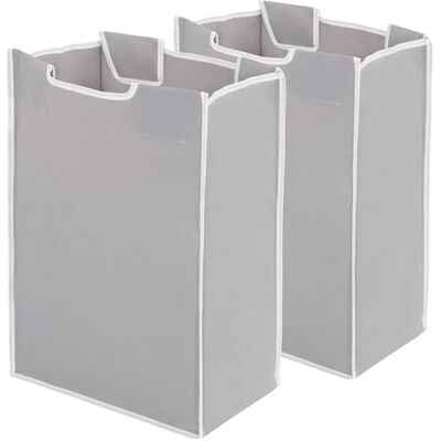 STORAGE MANIAC Paquete de 2 bolsas de repuesto para clasificador de lavandería, sin perchas, bolsas de repuesto extraíbles, organizador de almacenamiento de lavandería, bolsas de repuesto, color gris STORAGE MANIAC Paquete de 2 bolsas de repuesto para clasificador de lavandería, sin perchas, bolsas de repuesto extraíbles, organizador de almacenamiento de lavandería, bolsas de repuesto, color gris