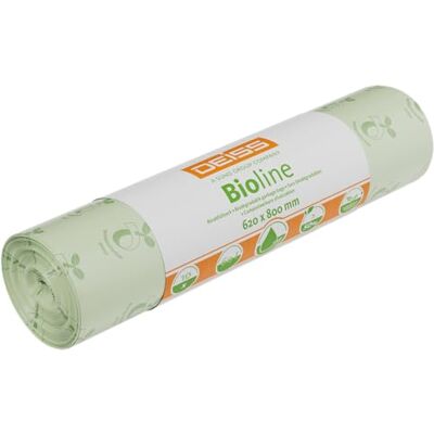 Deiss Bioline Bolsas de basura biodegradables (60 L, 500 unidades) Deiss Bioline Bolsas de basura biodegradables (60 L, 500 unidades)