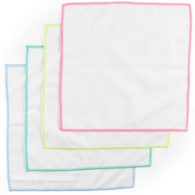 Beldray Bayetas antibacterianas y antimoho, pack de 4, 30 x 30 cm Poliéster resistente, superficie suave texturizada, lavables y reutilizables, con piritiona de zinc, para cocina y baño Beldray Bayetas antibacterianas y antimoho, pack de 4, 30 x 30 cm Poliéster resistente, superficie suave texturizada, lavables y reutilizables, con piritiona de zinc, para cocina y baño