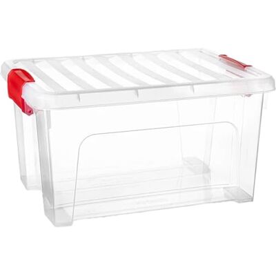AC Caja de Almenamiento KLIP K1 Fabricado en plástico Contenedor para almenar Libros, Ropa, Mantas 30 x 40 x 21,5 cm 16,6 litros AC Caja de Almenamiento KLIP K1 Fabricado en plástico Contenedor para almenar Libros, Ropa, Mantas 30 x 40 x 21,5 cm 16,6 litros