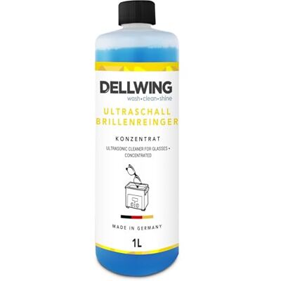 DELLWING Limpiador de gafas 1 l, concentrado para dispositivos ultrasónicos, limpiador para lentes, fabricado en Alemania DELLWING Limpiador de gafas 1 l, concentrado para dispositivos ultrasónicos, limpiador para lentes, fabricado en Alemania