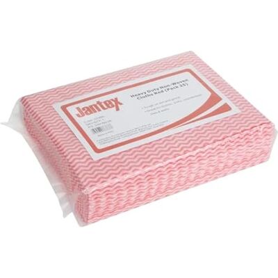 JANTEX Paños no Tejidos Resistentes Color Rojo (Paquete de 25) JANTEX Paños no Tejidos Resistentes Color Rojo (Paquete de 25)