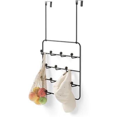 Umbra Estique Organizador con múltiples ganchos, Negro/Nogal Umbra Estique Organizador con múltiples ganchos, Negro/Nogal