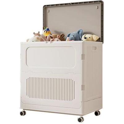 GarveeLife Cesto grande para la colada con tapa y ruedas, 123 L, plegable y apilable, de plástico, cesta de almacenamiento impermeable para ropa sucia, juguetes o ropa, ideal para el baño, GarveeLife Cesto grande para la colada con tapa y ruedas, 123 L, plegable y apilable, de plástico, cesta de almacenamiento impermeable para ropa sucia, juguetes o ropa, ideal para el baño,