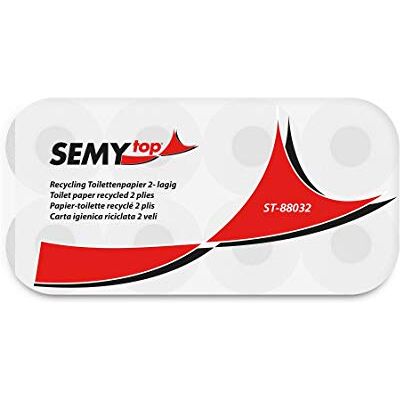Semy Top Papel higiénico superior 2 capas, papel reciclado, blanco ( 250 hojas), pack de 4 (4x8unidades) Semy Top Papel higiénico superior 2 capas, papel reciclado, blanco ( 250 hojas), pack de 4 (4x8unidades)