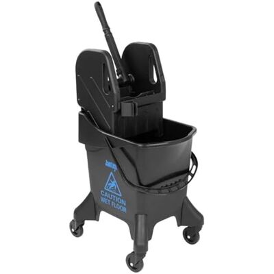 JANTEX Cubo Alto para fregona y escurridor con Estampado Azul, 21 L JANTEX Cubo Alto para fregona y escurridor con Estampado Azul, 21 L