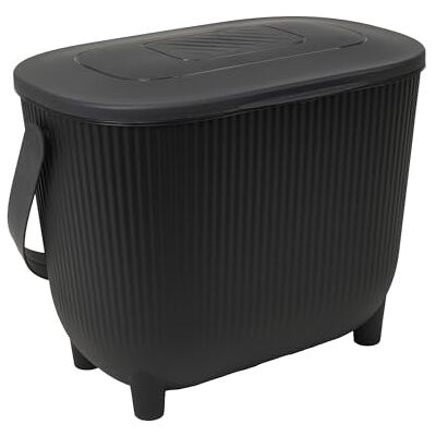 EDA – Papelera de compost de 10 l con filtro de carbón – Apertura XXL – Filtro antiolores – Diseño moderno – Negro EDA – Papelera de compost de 10 l con filtro de carbón – Apertura XXL – Filtro antiolores – Diseño moderno – Negro