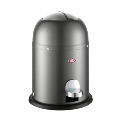 WESCO Mini Master Cubo para cosméticos en color grafito mate, chapa de acero pulverizada, 6 litros de volumen, inserto de plástico, pie WESCO Mini Master Cubo para cosméticos en color grafito mate, chapa de acero pulverizada, 6 litros de volumen, inserto de plástico, pie