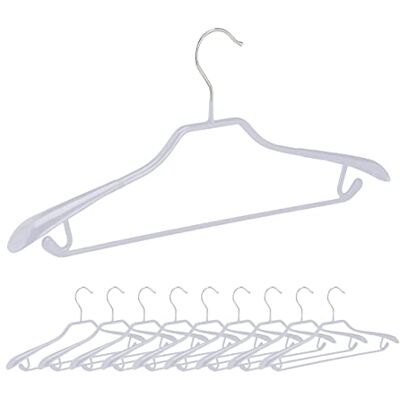 Relaxdays 10 Perchas para Trajes, Varilla Pantalones, Gancho Colgar Falda, Colgador Metal y PVC, 19x45x3,5cm, Gris Claro Relaxdays 10 Perchas para Trajes, Varilla Pantalones, Gancho Colgar Falda, Colgador Metal y PVC, 19x45x3,5cm, Gris Claro