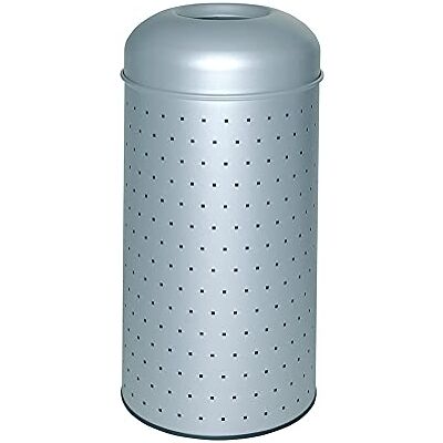 OFITURIA ® Papelera Grande Metálica Capacidad 102 litros Color Plata Contenedor con Perforados y Cabezal Extraíble OFITURIA ® Papelera Grande Metálica Capacidad 102 litros Color Plata Contenedor con Perforados y Cabezal Extraíble