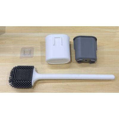 VINATO Escobilla de Baño, Escobilla Silicona con Soporte, Escobilla Baño WC Blanco, Cepillo WC VINATO Escobilla de Baño, Escobilla Silicona con Soporte, Escobilla Baño WC Blanco, Cepillo WC