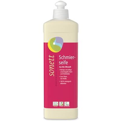 Sonett Jabón lubricante líquido: limpia y cuida suelos de piedra y madera sin sellar, para fieltrar lana Sonett Jabón lubricante líquido: limpia y cuida suelos de piedra y madera sin sellar, para fieltrar lana