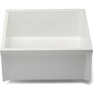 Zurn Fregadero de servicio de mopa, 60 cm de largo, 60 cm de ancho, 10 de altura, cuerpo blanco Zurn Fregadero de servicio de mopa, 60 cm de largo, 60 cm de ancho, 10 de altura, cuerpo blanco