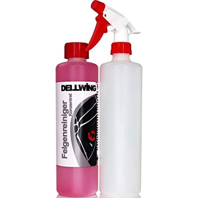 DELLWING Limpiador de Llantas Concentrado de 500 ml + pulverizador de 500 ml Limpiador de Llantas prémium para Suciedad incrustada Alto Contenido en Alcohol DELLWING Limpiador de Llantas Concentrado de 500 ml + pulverizador de 500 ml Limpiador de Llantas prémium para Suciedad incrustada Alto Contenido en Alcohol
