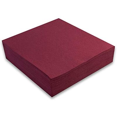 MORIGAMI Servilletas de Papel 40x40 cm Punta Punta – 200 Unidades, 2 Capas, Alta Absorción, para Hostelería, Eventos y Restaurantes, Color Burdeos MORIGAMI Servilletas de Papel 40x40 cm Punta Punta – 200 Unidades, 2 Capas, Alta Absorción, para Hostelería, Eventos y Restaurantes, Color Burdeos