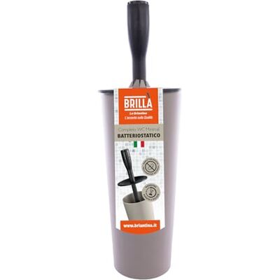 La Briantina Inodoro mínimo bacteriostático con escobilla y Tapa integrada – Gris Claro cálido La Briantina Inodoro mínimo bacteriostático con escobilla y Tapa integrada – Gris Claro cálido