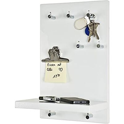 HAKU Panel para llaves panel para llaves key organizer keyholder cromo blanco MDF Dim. An 25 cm x Al 40 cm x Pr 17 cm Estilo: Moderno HAKU Panel para llaves panel para llaves key organizer keyholder cromo blanco MDF Dim. An 25 cm x Al 40 cm x Pr 17 cm Estilo: Moderno