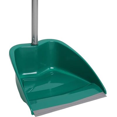 Maya Recogedor de Basura MAX en PP con Labio de Goma y Palo Metálico para Limpieza del Hogar 26x25x80 cm Resistente y Estable con Sistema Antivuelco (Verde) Maya Recogedor de Basura MAX en PP con Labio de Goma y Palo Metálico para Limpieza del Hogar 26x25x80 cm Resistente y Estable con Sistema Antivuelco (Verde)