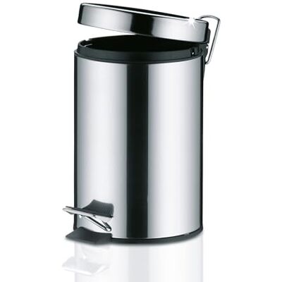kela Cubo para cosméticos 3 l, cubo de basura con pedal y tapa de cierre silencioso, sistema de cierre automático STAMPA, cubo de basura de acero inoxidable para el baño con cubo interior, brillante kela Cubo para cosméticos 3 l, cubo de basura con pedal y tapa de cierre silencioso, sistema de cierre automático STAMPA, cubo de basura de acero inoxidable para el baño con cubo interior, brillante