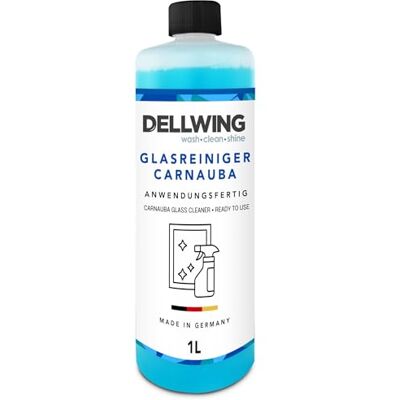DELLWING Limpiador de cristales Carnauba 1 l, limpiacristales con sellado, ideal para vidrio, espejos y azulejos, limpiador de ventanas, fabricado en Alemania DELLWING Limpiador de cristales Carnauba 1 l, limpiacristales con sellado, ideal para vidrio, espejos y azulejos, limpiador de ventanas, fabricado en Alemania
