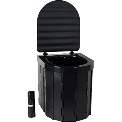 Cao C.A.O. Inodoro plegable de 5 litros en ABS Color negro Longitud 33 cm Ancho 28 cm Altura 30 cm Cao C.A.O. Inodoro plegable de 5 litros en ABS Color negro Longitud 33 cm Ancho 28 cm Altura 30 cm