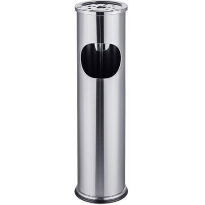 Relaxdays cenicero de pie metálico con depósito de 8 L, Columna para Fumadores, 56x15 cm, Plateado Relaxdays cenicero de pie metálico con depósito de 8 L, Columna para Fumadores, 56x15 cm, Plateado