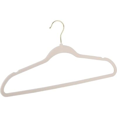 alpina Perchas de 10 Piezas – Perchas para Pantalones con Revestimiento de Terciopelo – Perchas con Gancho de Metal Dorado – Perchas para organización de armarios – Crema alpina Perchas de 10 Piezas – Perchas para Pantalones con Revestimiento de Terciopelo – Perchas con Gancho de Metal Dorado – Perchas para organización de armarios – Crema
