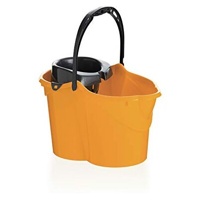 Maya 09050 Cubo con Escurridor Ovalado, 15 L, Naranja Maya 09050 Cubo con Escurridor Ovalado, 15 L, Naranja