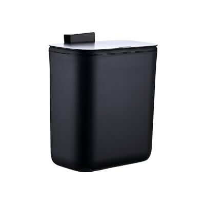 Relaxdays Cubo de Basura para Cocina , 9 l, Cubo Colgante para residuos orgánicos y restos, plástico, Negro Relaxdays Cubo de Basura para Cocina , 9 l, Cubo Colgante para residuos orgánicos y restos, plástico, Negro