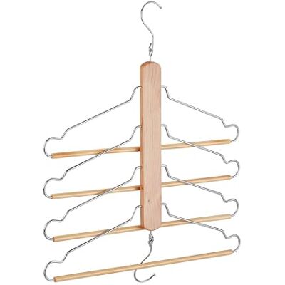 Relaxdays Percha Múltiple Ahorra Espacio, Madera y Metal, Beige, 49 x 42.5 x 2.5 cm Relaxdays Percha Múltiple Ahorra Espacio, Madera y Metal, Beige, 49 x 42.5 x 2.5 cm