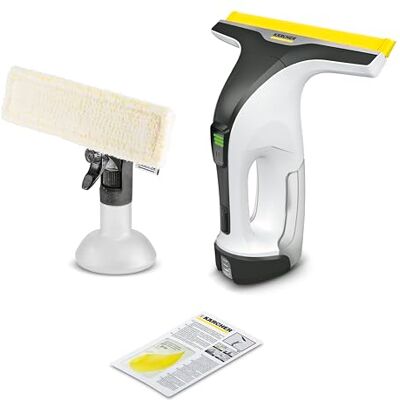 KÄRCHER Limpiadora de Cristales WV 4-4 Plus, Compatible Battery Power 4/25, depósito 150 ml, luz LED, Botella pulverizadora y paño Microfibra, 20 ml detergente, batería no incluida KÄRCHER Limpiadora de Cristales WV 4-4 Plus, Compatible Battery Power 4/25, depósito 150 ml, luz LED, Botella pulverizadora y paño Microfibra, 20 ml detergente, batería no incluida