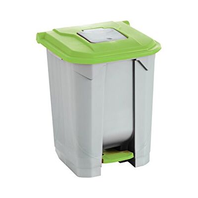 Maya Professional Tools Papelera con Pedal, Cubo Interior y Ruedas, 50 L, Verde Maya Professional Tools Papelera con Pedal, Cubo Interior y Ruedas, 50 L, Verde