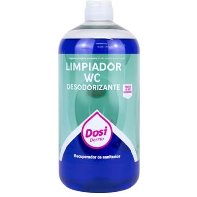 DOSI Dermo Limpiador WC Desincrustante Antical Profesional 1 kg Desodorizante Elimina Cal, Restos Salinos e Incrustaciones Recupera el Brillo Original Acción Concentrada para Baños e Inodoros Color Azul DOSI Dermo Limpiador WC Desincrustante Antical Profesional 1 kg Desodorizante Elimina Cal, Restos Salinos e Incrustaciones Recupera el Brillo Original Acción Concentrada para Baños e Inodoros Color Azul