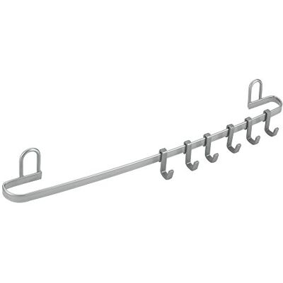 Metaltex 350404 Barra 6 ganchos, Plateado, 3.7 x 8 x 49 cm Metaltex 350404 Barra 6 ganchos, Plateado, 3.7 x 8 x 49 cm
