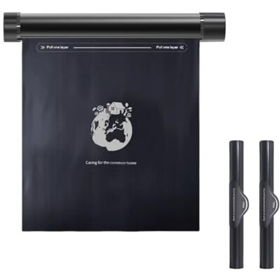 HwCknPT Bolsa de basura giratoria de aleación de aluminio para coche, color negro HwCknPT Bolsa de basura giratoria de aleación de aluminio para coche, color negro