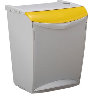 ROSSIGNOL Cubo interior de basura de clasificación, 25 L, cubo interior, montaje en pared o en la mesa, apertura por pedal o manual, ideal para clasificación selectiva, BAKATRI ROSSIGNOL Cubo interior de basura de clasificación, 25 L, cubo interior, montaje en pared o en la mesa, apertura por pedal o manual, ideal para clasificación selectiva, BAKATRI