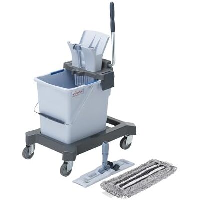 Vileda Profesional Vileda Professional, Kit Ultraspeed Single Pro, Sistema de fregado 25L con Prensa, Soporte 40cm y Ruedas, Carro de Limpieza sin Mango, Mopa Microfibra, Ergonómico y Ligero, Grandes Superficies Vileda Profesional Vileda Professional, Kit Ultraspeed Single Pro, Sistema de fregado 25L con Prensa, Soporte 40cm y Ruedas, Carro de Limpieza sin Mango, Mopa Microfibra, Ergonómico y Ligero, Grandes Superficies