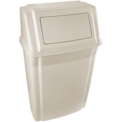Rubbermaid Commercial Products Slim Jim 7822 Cubo de basura, capacidad de 56.8 l, beige Rubbermaid Commercial Products Slim Jim 7822 Cubo de basura, capacidad de 56.8 l, beige
