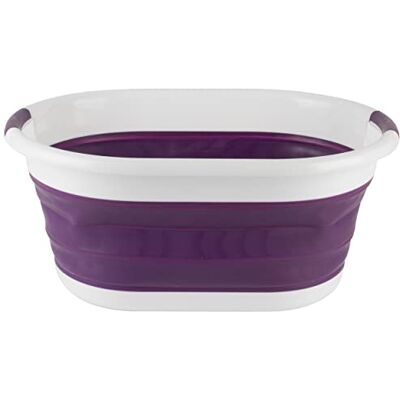Beldray cesta colada plegable para ropa, Cesta de lavado resistente, ovalada, asas de plástico duraderas, capacidad 37 litros, púrpura, fácilmente plegable, solución para ahorrar espacio Beldray cesta colada plegable para ropa, Cesta de lavado resistente, ovalada, asas de plástico duraderas, capacidad 37 litros, púrpura, fácilmente plegable, solución para ahorrar espacio